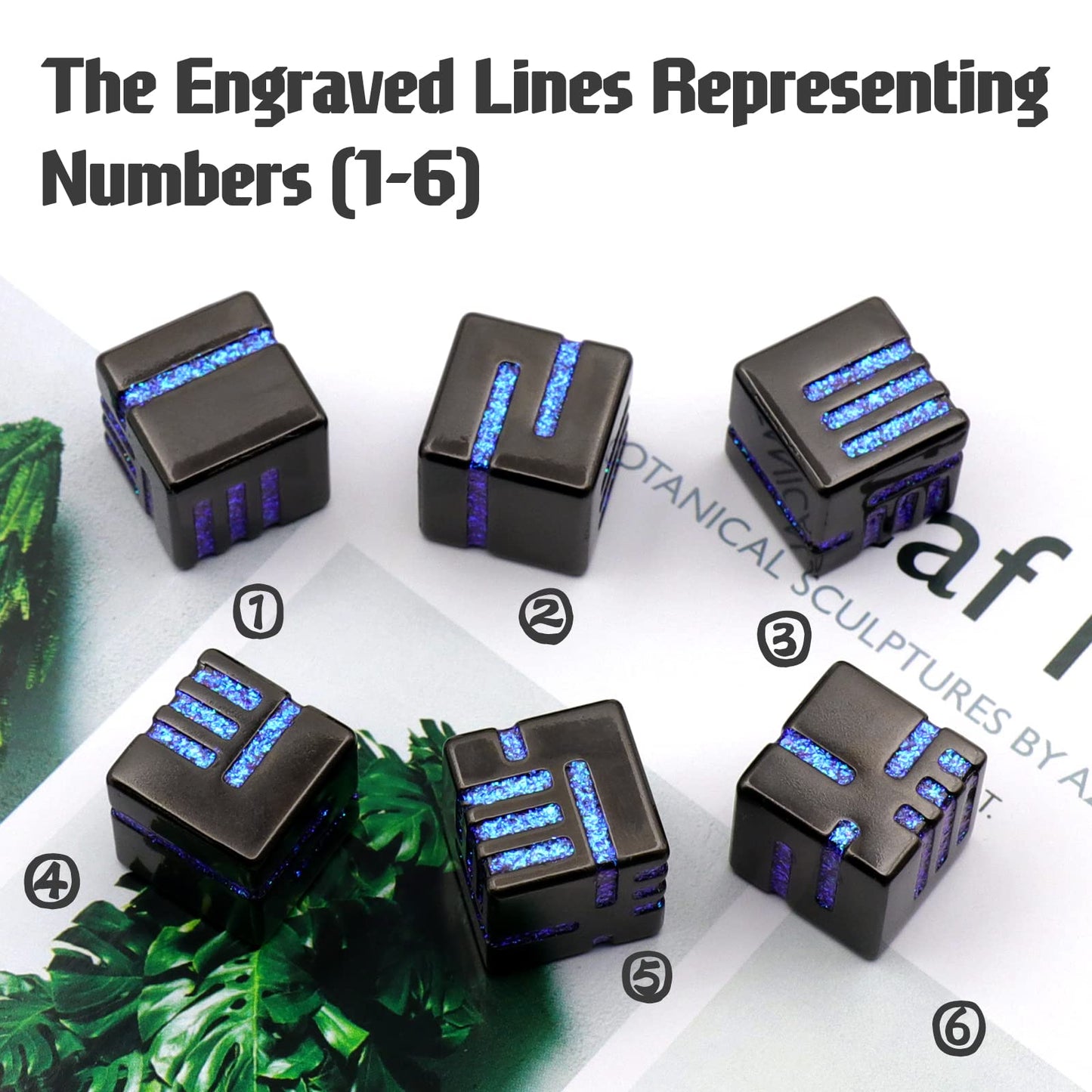 D6 Metal Dice Set, HNCCESG 6 Sided Dice 6 Pieces Solid Metal Game Dice for DND Dungeons and Dragons Role Playing Game RPG Pathfi