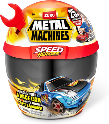 Toys Uncle Kids Surprise Toy (Metal Machines Speed Heroes, 20+ Surprises, Build Your Own Car), Multicolor