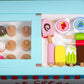 Ice Cream Cart Kids Pretend Play Stand- 33+ Pc Accessories, Realistic Premium Wooden Toy Set, Money Box, Chalkboard & Icecream T