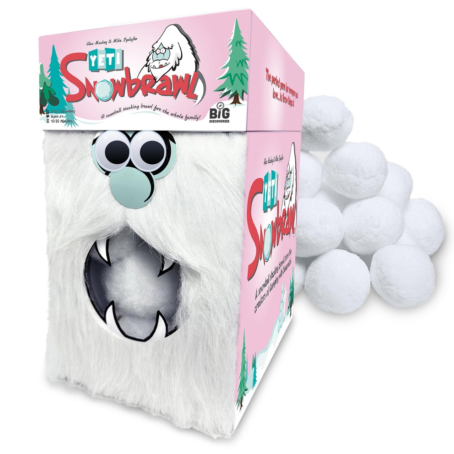 Big Discoveries Yeti Snowbrawl - A Snowball Stacking Brawl Card Game | Includes 40 Snow Balls - Fun Board Game for Kids, Teens, 