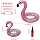 2PCS Flamingo Inflatable Pool Floats mature-themed Kids  Glitters Translucent Inflatable Pool Float for Kids Ages 6+  Fun Beach Floaties Summer Water Party Supplies(2 Size)