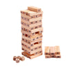 Eco Elf Wooden Tumbling Tower Game Dice Building Blocks Game Challenging Wooden Blocks 54 Pcs, Wooden Stacking Toys With Dices B