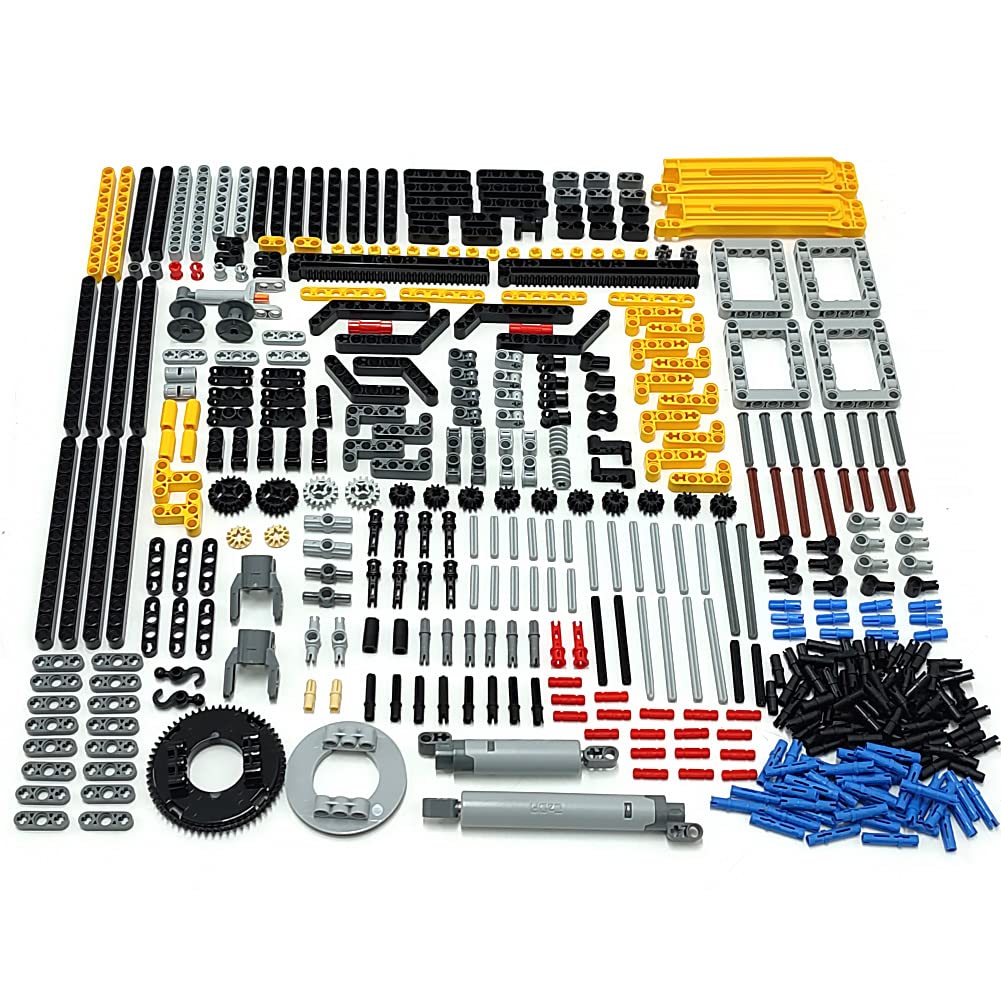Zhx Technical Parts Beams Axles Connectors Bricks Sets - 457 Pieces, Chassis Frame Liftarm Push Rods For Technic Car Moc Building Block Toys