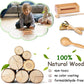 LOOIKOOS Toddler Musical Instruments Set - Eco-Friendly Wooden Percussion Toys, 12" Brown, Includes Storage Bag for Preschool Kids
