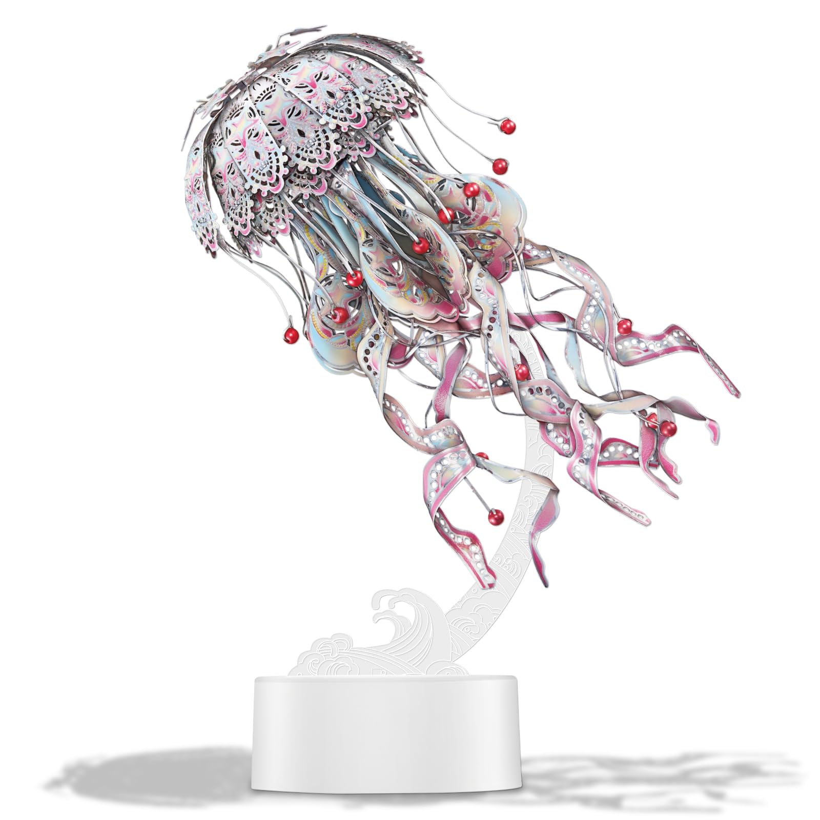 Piececool 3D Puzzles For Adults - Jellyfish 3D Metal Model Building Kits, Marine Organism Night Light With Usb Plug, Diy Arts & Crafts Kits, Best Birthday Gifts