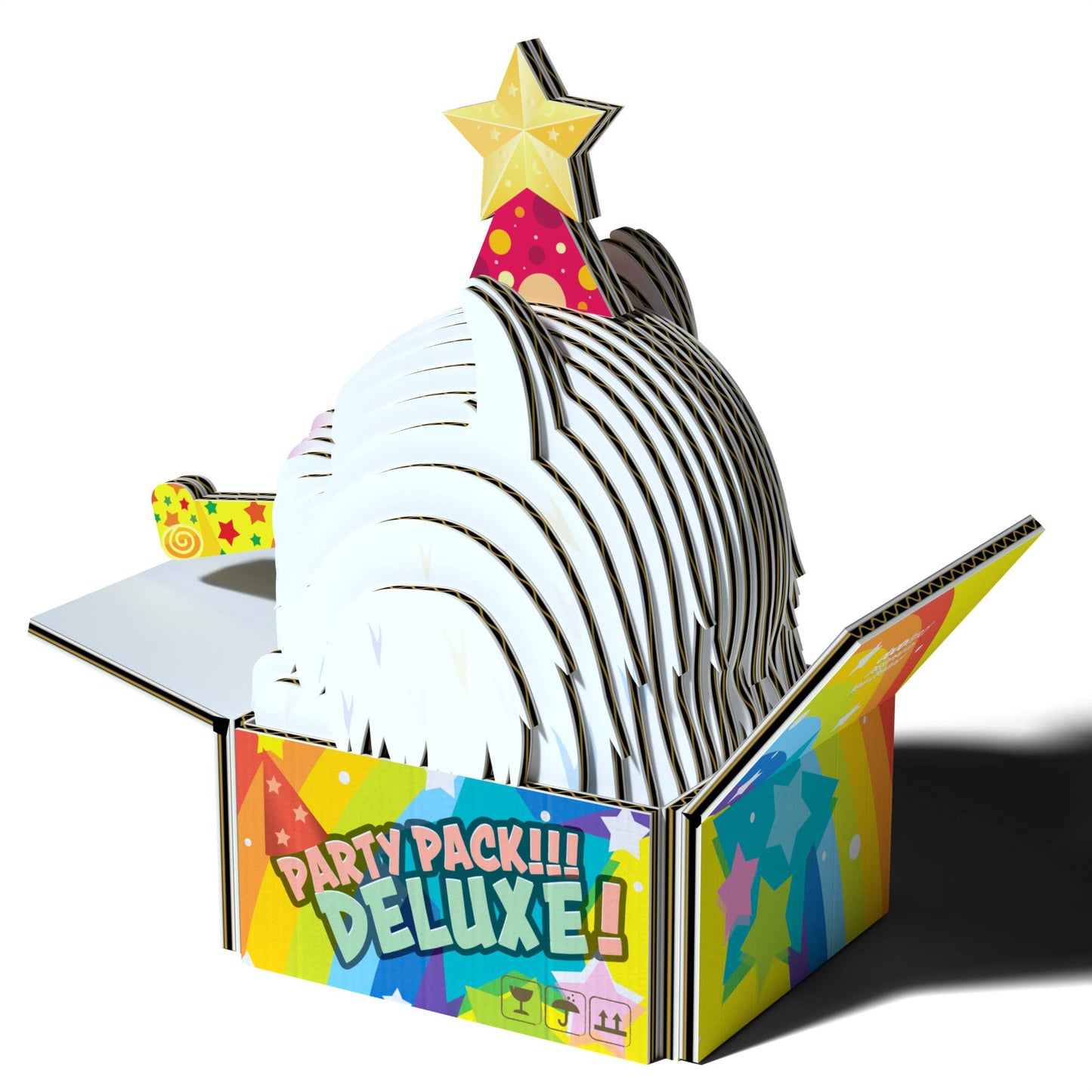 Eugy Cat - Cottonball 3D Puzzle, 24 Piece Eco-Friendly Educational Learning Puzzles For Kids 6+