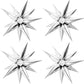 Moukiween 50 Pcs Explosion Star Foil Balloons- 12 Point Star Balloons,Silver Starburst Cone Mylar Balloons Spike Balloons For Party Supplies Christmas Birthday Wedding Baby Shower Photo Booth
