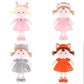 Onetoo First Baby Doll Plush Rag Doll Sleeping Cuddle Buddy Doll Soft Baby Doll For Girls Wear Fox Costume Reddish Brown Dress14(Milly Series)