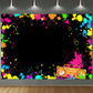 Avezano Lets Glow Splatter Photo Background Glow Neon Party Backdrop 7x5ft Blacklight Disco Retro Dance Party Decoration Suppli