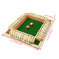 Dc-Beautiful Shut The Box Dice Game, 2-4 Players Classic Board Game For Adults, Wooden Tabletop Game With Dices And Instruction,