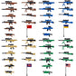 MaozyHomie 44 Pcs  Pack Military 4 Countries  Accessories Toys Military Equipment Battle Blocks Bricks Compatible with Major Brand  3 Years Old and up