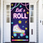 80s 90s Lets Roll Banner Backdrop Background Photo Booth Props Colorful Roller Skating Skates Throwback Hip Hop Retro Theme Deco