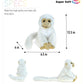 Puzzled Squirrel Monkey Plush - Super Soft 12" Stuffed Animal, White Polyester, Model 5353, Ideal for Kids and Adults