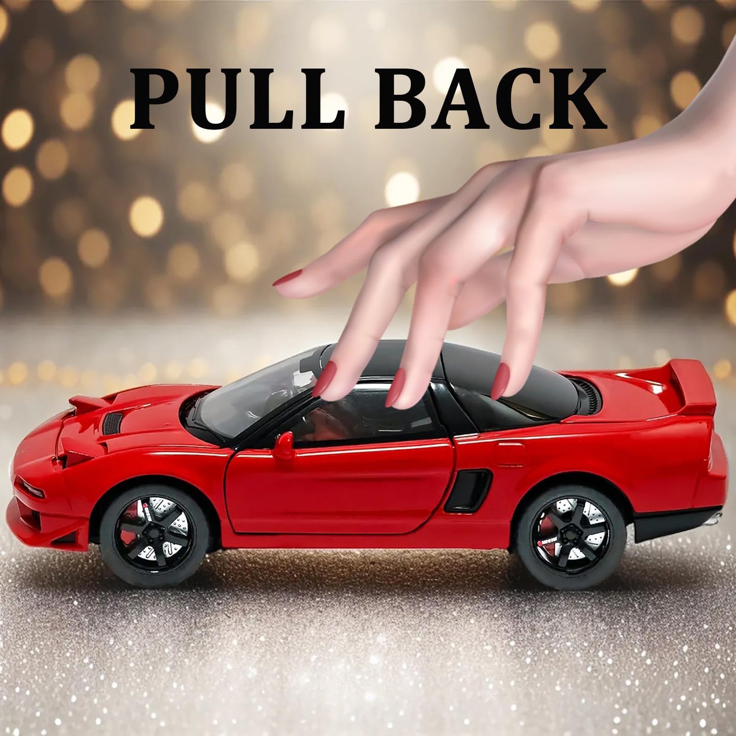 Erbadihago Toy Cars Compatible For 1990 Nsx Na1 1/32 Metal Model Car Pull Back Car Toys With Light And Sound Toys Car Collectibl