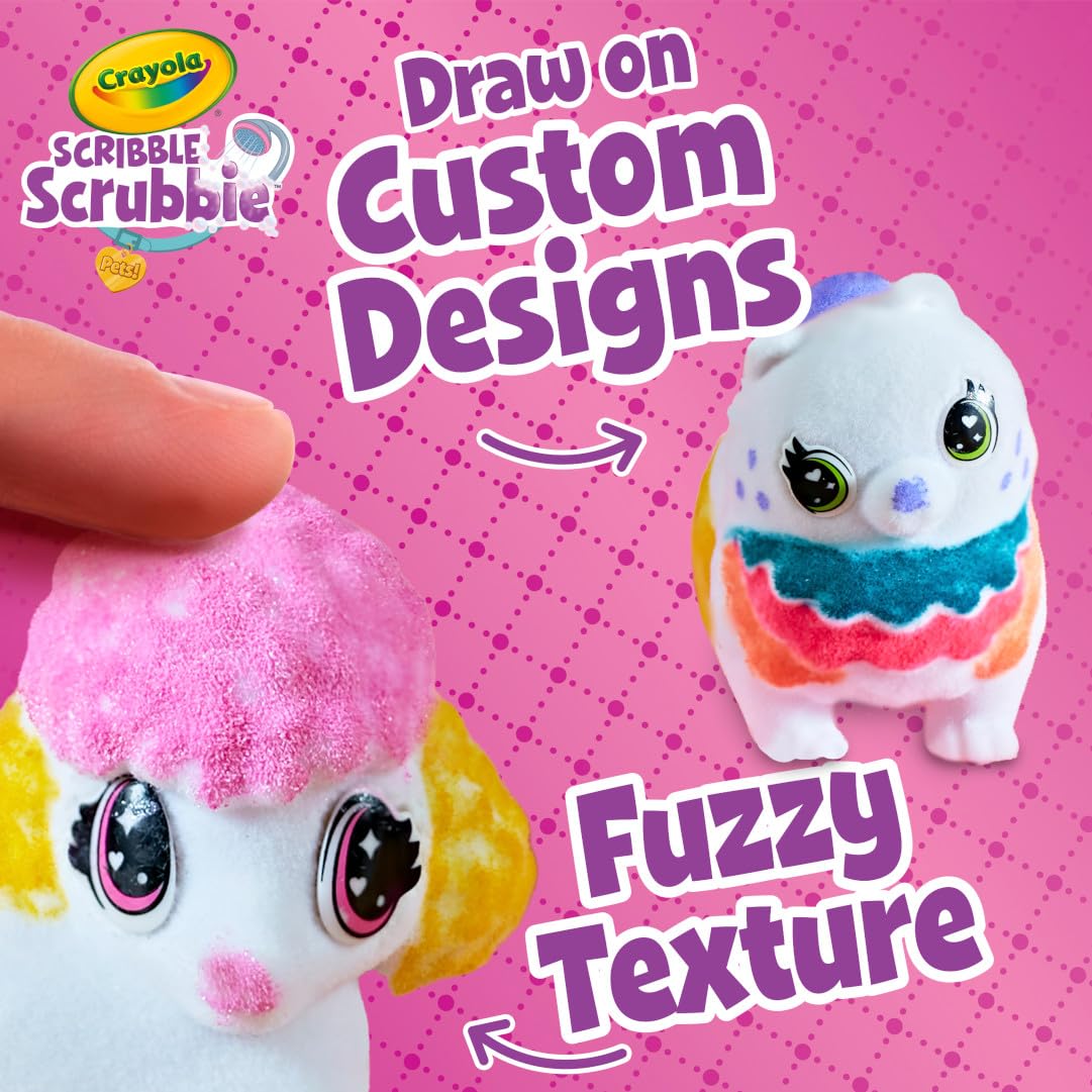 Crayola Scribble Scrubbie Pets Super Salon, Color, Paint & Wash Toy, Gift For Kids, Ages 3, 4, 5, 6