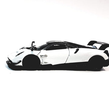 Kinsmart 2016 Pagani Huayra White 5' 1:38 Scale Die Cast Metal Model Toy Car W/Pullback Action