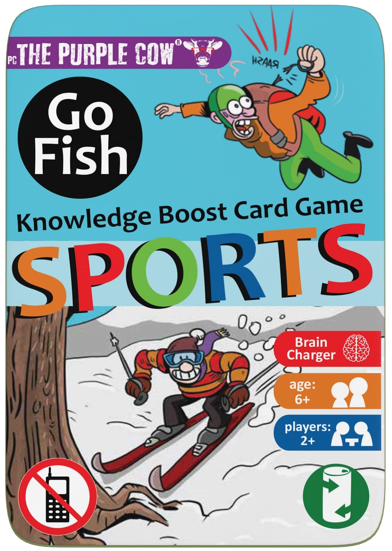 The Purple Cow Go Fish! - Sports - The Classic Card Game With A General Knowledge Boost For Kids & Families Ages 6+