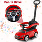 HONEY JOY Ride On Push Car  Licensed Mercedes-Benz Push Cars for Toddlers  Adjustable Canopy & Seat Storage  Horn  Toddler Push Car with Handle  Ride On Toy for Boys Girls(Red)