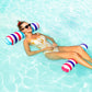 FindUWill 2Pack Inflatable Fabric Pool Floats mature-themeds - XL enhanced Water Floats Swimming Pool Float Floating Floaties Raft for mature-themeds (Light Green and Classic Striped)