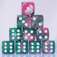 Generic 10 Pc 16Mm Acrylic Dice Set For Rpg Mtg Dnd Dice Table Games And Board Games (Pink + Green)
