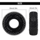 INJORA 1.0 Tires - S5 60 * 20mm XHX Pin Tire for SCX24 FCX24 1/18 1/24 RC Crawler Upgrade
