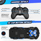 Febyhim Remote Control Car For Boys 4-7, 2.4Ghz Rc Car 1:18 Scale, One-Button Transforming Toy With 360 Spins, Led Lights (Blue)