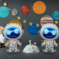 2 Pcs Astronauts Shaped Big Mylar Foil Balloon Universe Space Theme Birthday Party Decorations