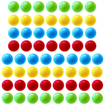 Yoeevi 60Pcs Game Replacement Marbles Balls Compatible With Hungry Hungry Hippos(4 Colors)