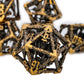 ARUOHHA Hollow DND Dice Set Antique Gold 5-Headed Dragon D and D Dice with Gift Box, Dungeons and Dragons Role Playing Games 7PC