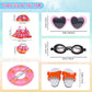 Msyo 18 Inch Doll Swimsuit Playset, Dorable Doll Summer Dress Playset For 18 Girl Dolls, Includes Doll Bikini Swimsuits, Lovely Sunglasses, Goggles, Sandals And Water Inflatable Ring
