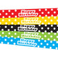 Teacher Created Resources Polka Dots Happy Birthday Slap Bracelets, 10/Pack