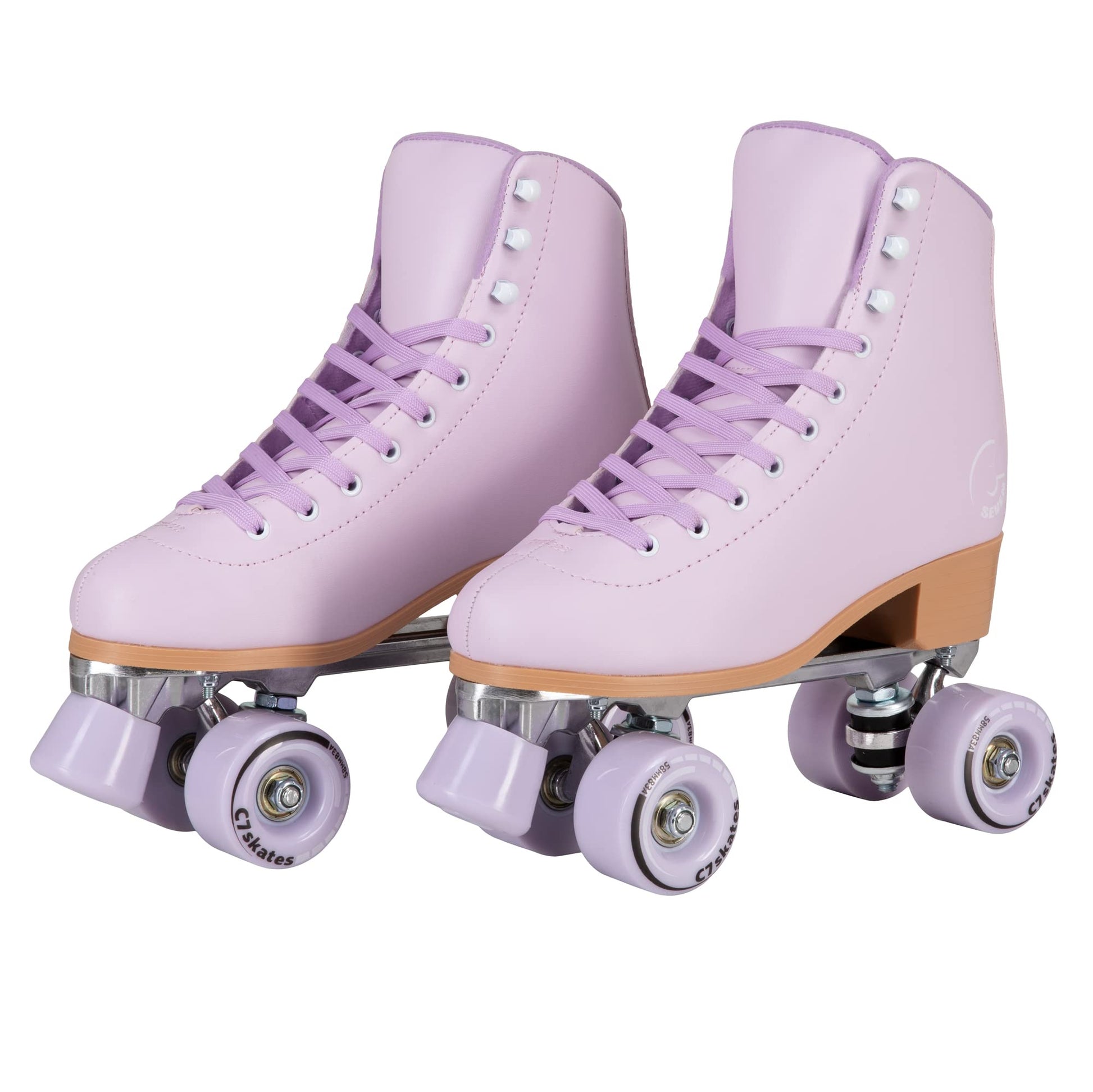C SEVEN C7skates Cute Roller Skates for Girls and Adults (Sugarplum, Womens 5 / Youth 4)