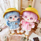 Niannyyhouse 20Cm Plush Doll Clothes College Uniform Hat Jacket Skirt 8In Kpop Doll Clothing (Blue)