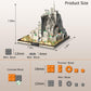 MOC Castle Architecture Mini Building Block Set with Light  Compatible with Lego Ideas STEM Building The City Lord Set for mature-themed Film Fans STEM Christmas Birthday Gift Toy for Boy Kids 8-14 1680PCS
