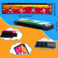 100 Pcs Kids Cartoon Harmonica Bulk 16 Holes Plastic Harmonica Toys for Children Beginners Party Goodie Bags Stuffers, Random Co