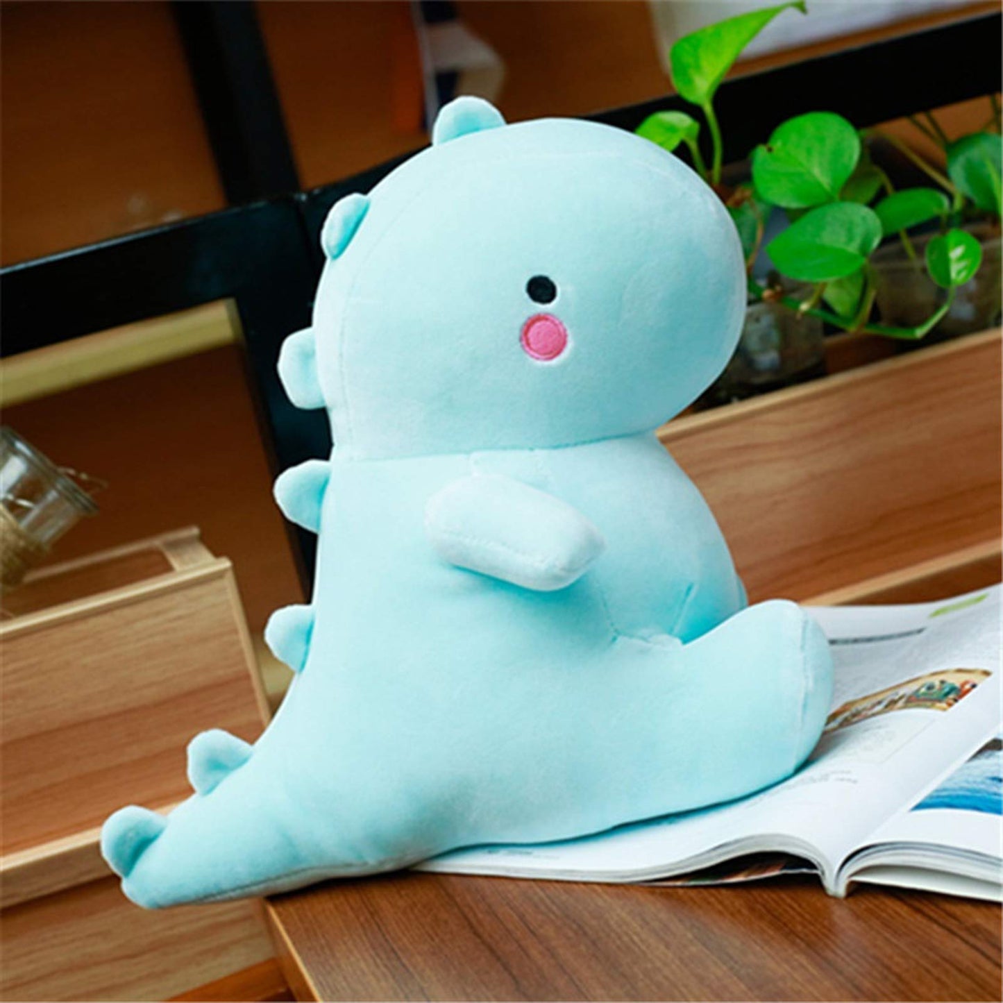 Vhyhcy Cute Dinosaur Plush Toys, Fat Dinosaur Stuffed Animals Toys Dolls, Soft Plush Stuffed Animal Dino Plushie, Birthday Gifts For Kids Girls Boys Blue 20 Inch