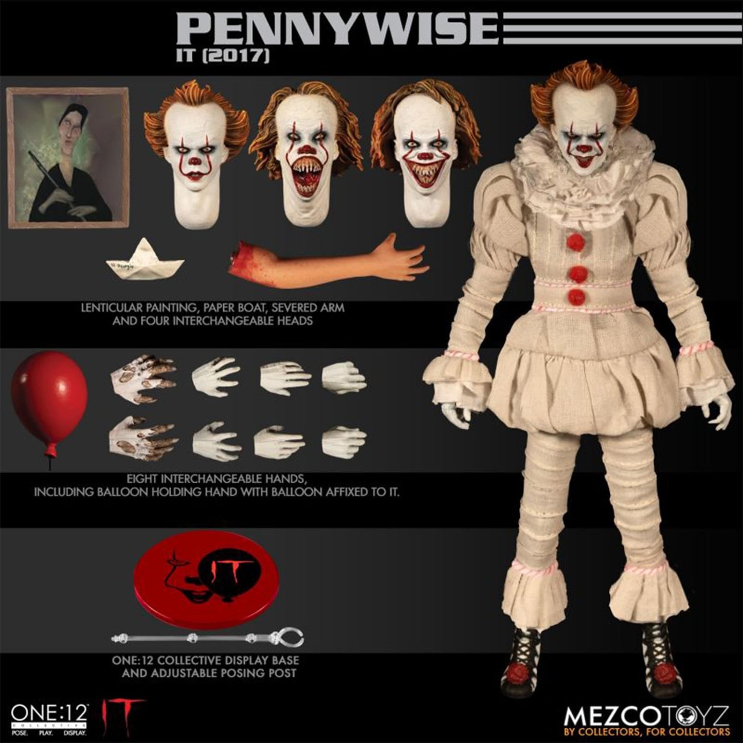 Mezco One:12 Collective It Movie (2017) Pennywise Action Figure