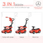 Aosom Mercedes-AMG C63 Licensed Ride on Push Cars for Toddlers, Sliding Walking Car with Sun Canopy, Horn, Music, Safety Bar, Cu