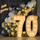 4Ft Light Up Numbers, Large Marquee Numbers For 7Th 17Th 70Th Birthday Decorations, Giant Light Up Numbers For Party Anniversary