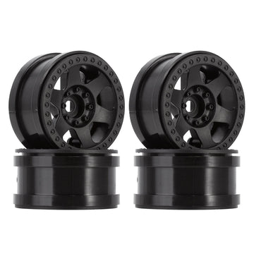 Wonfast 4Pcs Plastic Plating 2.2 Inch Beadlock Wheel Rim Wheel For 1/10 Rc Rock Crawler Car Truck For Tamiya Axial Trx4 Wraith S