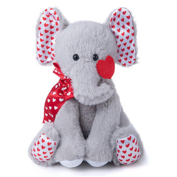 Oukiwi 10 Inch Valentine 'S Stuffed Animal, Stuffed Animal Dog, Ideal For Valentine 'S Day Gifts For Family (Elephant)