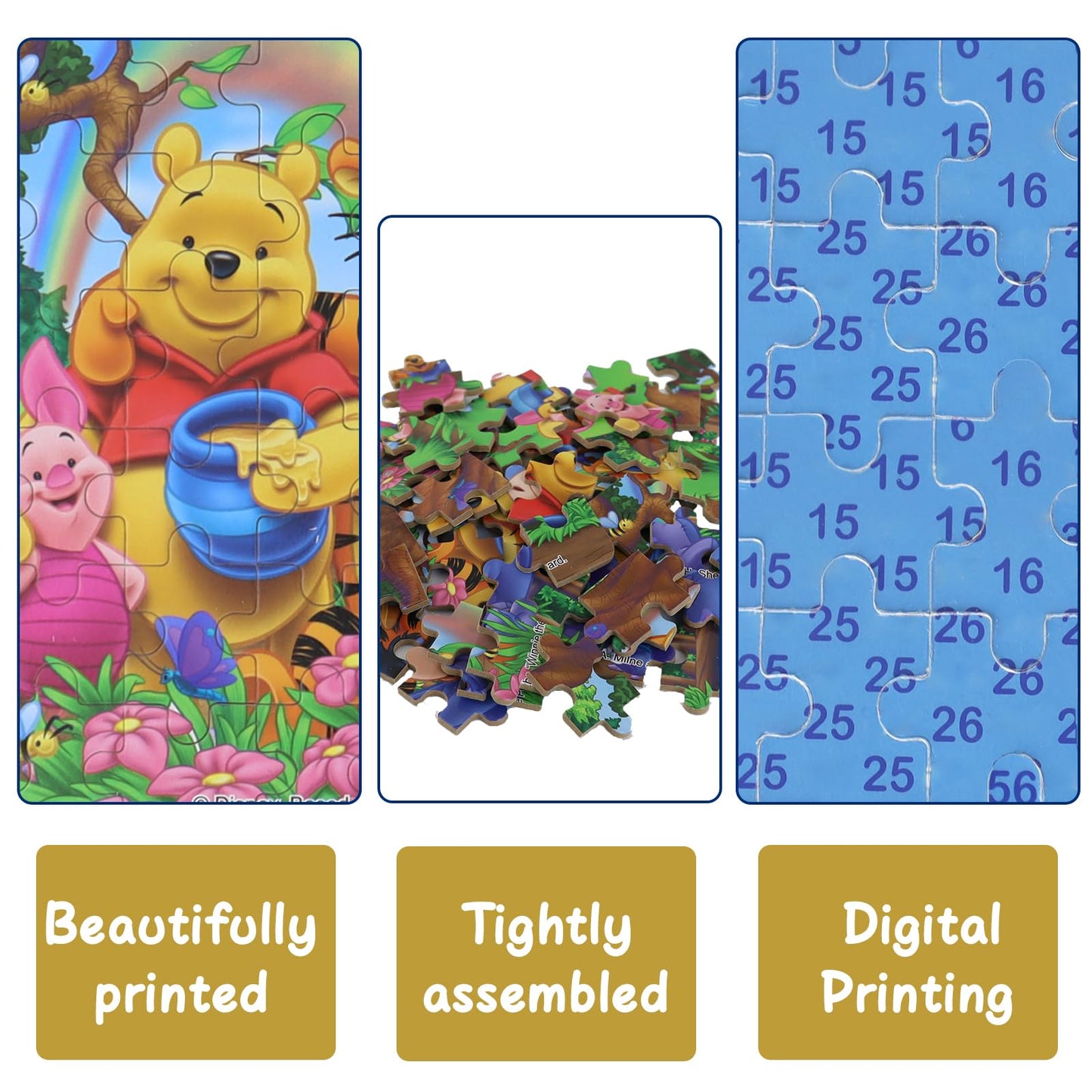 60 Piece Jigsaw Puzzles For Kids Ages 4-8 Winnie The Pooh Puzzle- Family Game Reduced Pressure Toy Gift For Children (2500)