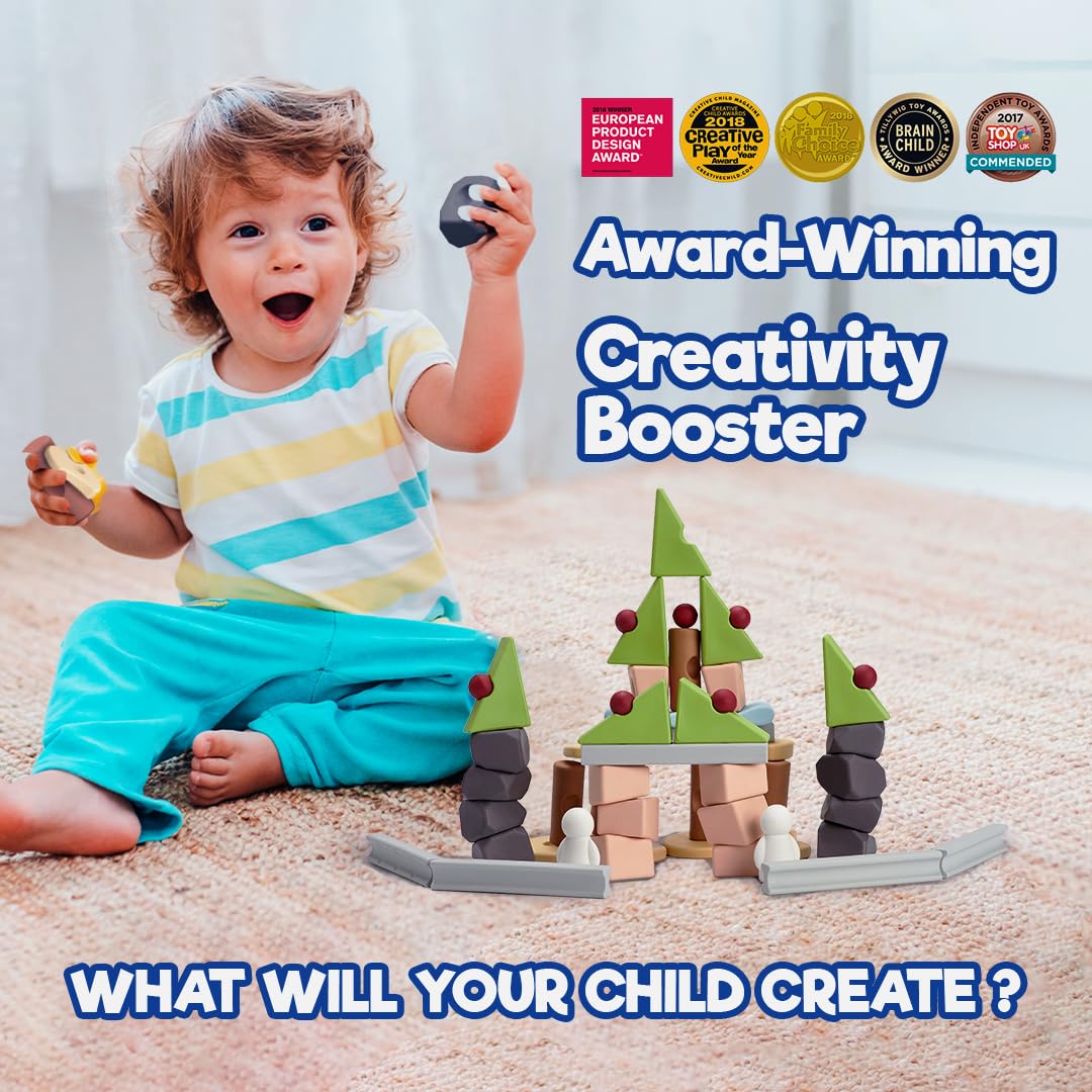Taksa Toys Creative Unique Building Stem Toys For Kids Ages 4 5 6 7+ Educational Blocks Resources For Learning, Open-Ended Montessori Toys For Girls Boys Fine Motor Skills, Reggio Emilia Toys 72 Pcs