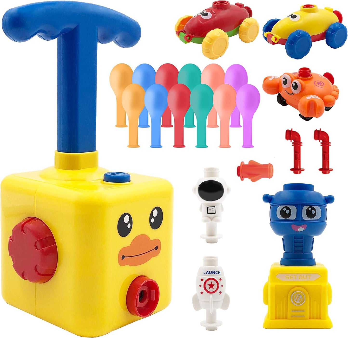 Pathosio Pets Balloon Car Toy Pump Set For Kids - Ideal Balloon Toy Power Launcher, Balloon Launcher For Kids, Balloon Toys (Duc