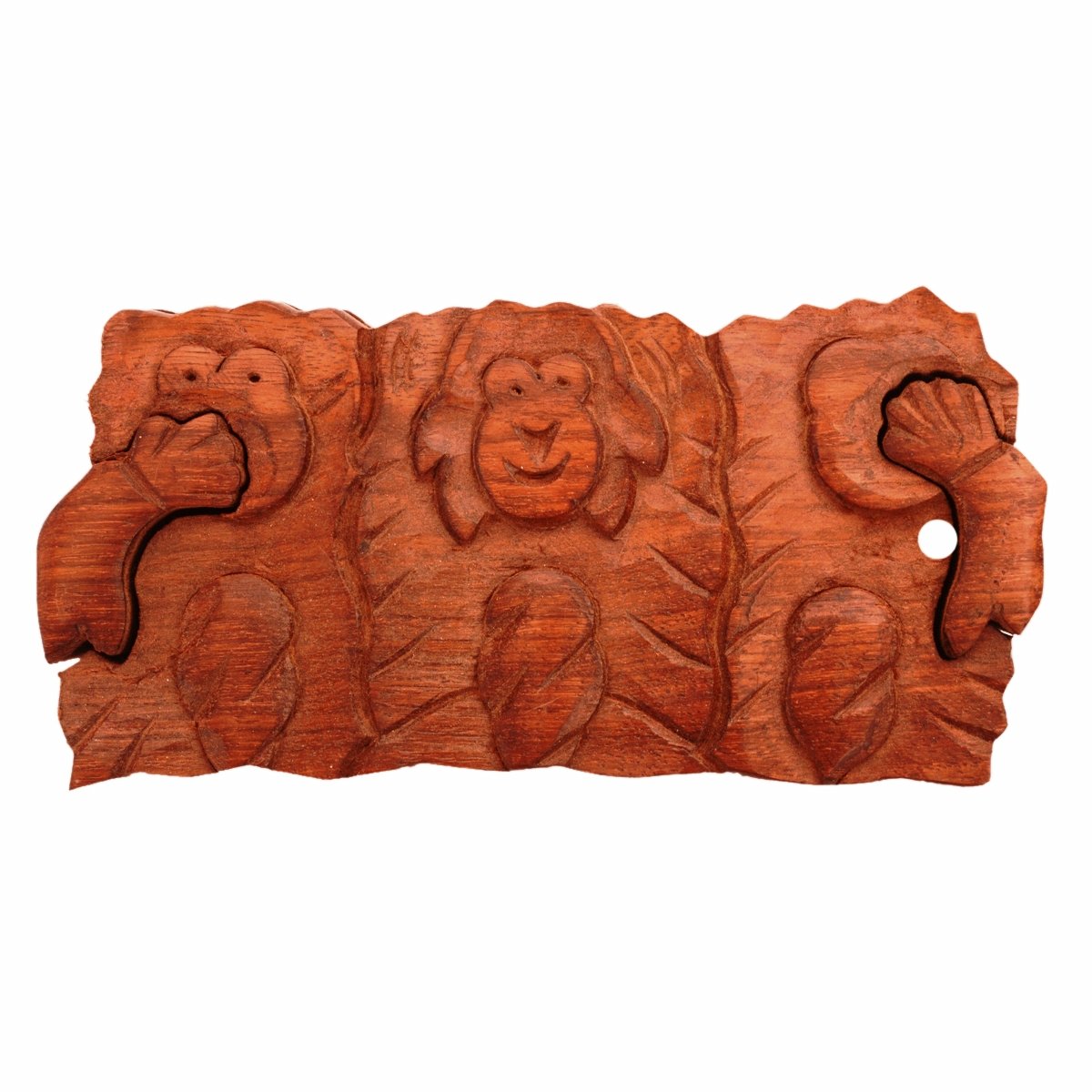 Purpledip Magic Wooden Puzzle Box Funky Monkeys: Handmade Mystery Keepsake Box Game Gift (11144)
