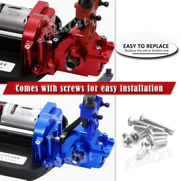 ARRCat Alloy Gearbox Housing Motor Plate Upgrades Part for 1/18 LaTrax Teton Desert Prerunner,Replace #7590 (Red)