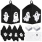 VIHOSE 16 Sets Halloween Ghost Paper Crafts Tissue Paper Lanterns Craft Kits Bulk Make Your Own Suncatchers Hanging Ornament DIY