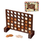 Gothink Wooden 4 In A Row Game, Classic Strategy Game For Kids And Adults, Connect The 4 Discs Of Same Colour In A Row Perfect For Family Picnics, Camping, Great Travel Game And Gift For All Ages