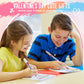 Weekgrat 24 Pcs Valentines Day Kids Gift Sets DIY Valentines Coloring Greeting Card 10 Color Stackable Crayon Valentines School