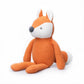 FLUFFYFUN 100% Organic Cotton Baby Toys Orange Fox Stuffed Animals for Newborn 7.1